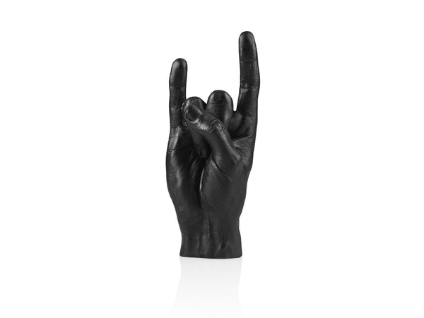 Sculpture Main You Rock - Noir Bitten – Objet déco original