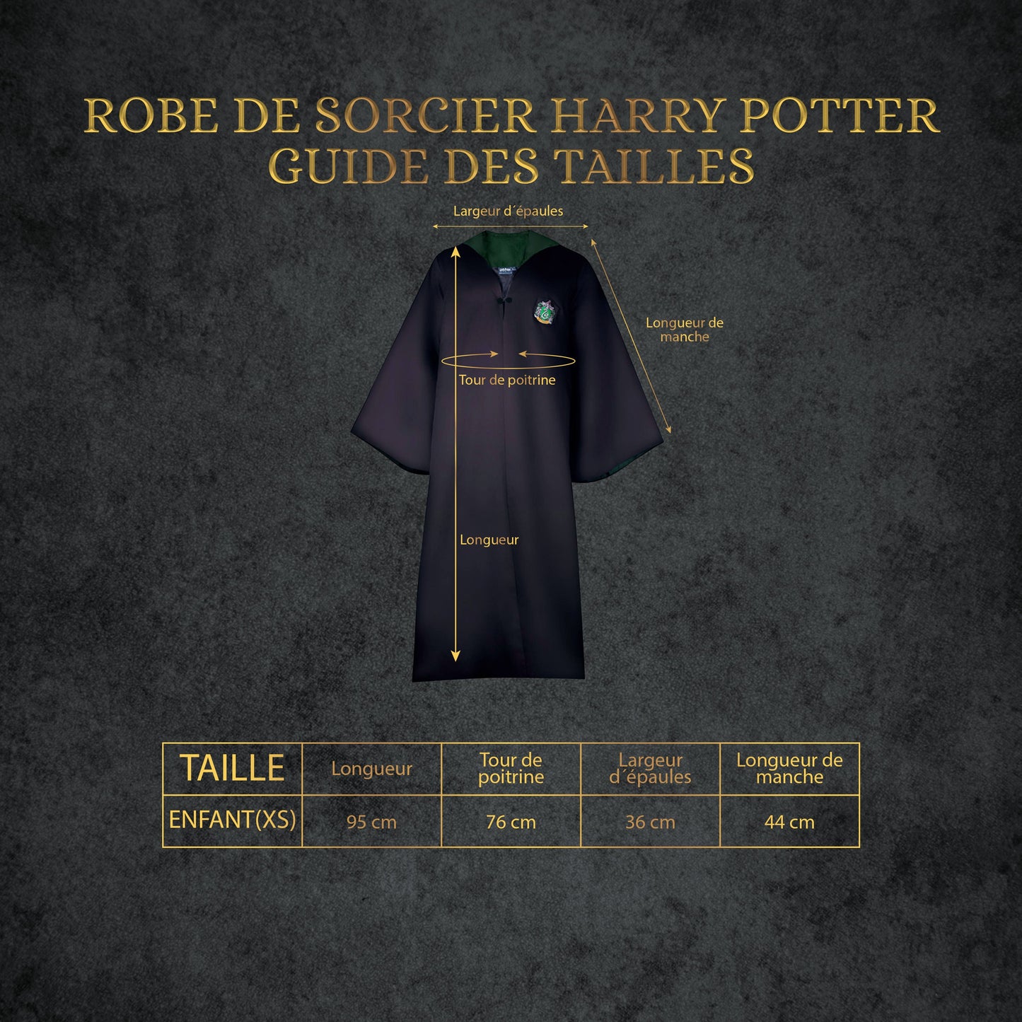 Slytherin Complete Costume Kids