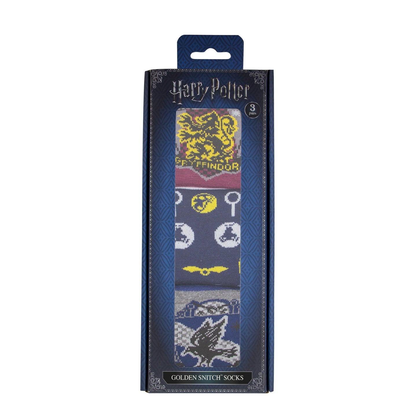 *Set of 3 Golden Snitch Quidditch Socks