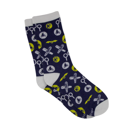 *Set of 3 Golden Snitch Quidditch Socks