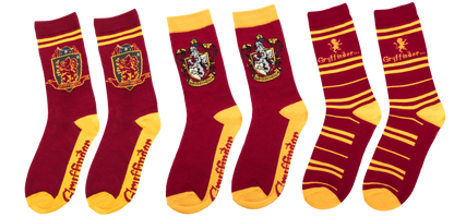 Set of 3 Pairs of Gryffindor Socks