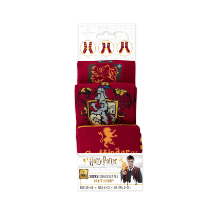 Set of 3 Pairs of Gryffindor Socks