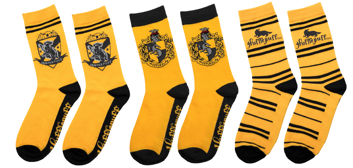 Set of 3 Pairs of Hufflepuff Socks