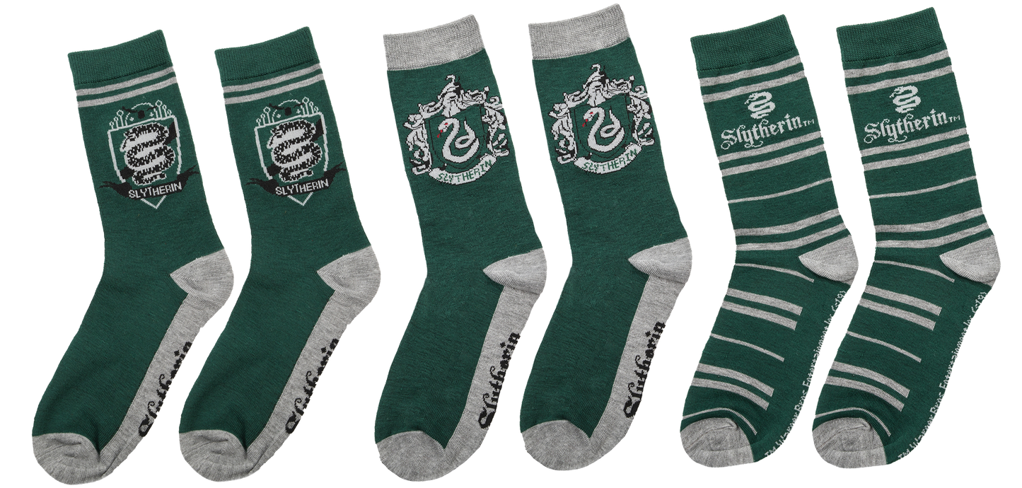 Set of 3 Pairs of Slytherin Socks