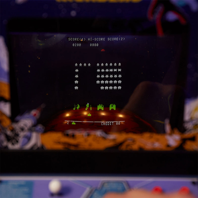 Space Invaders Quarter Scale Arcade Cabinet + Coin.