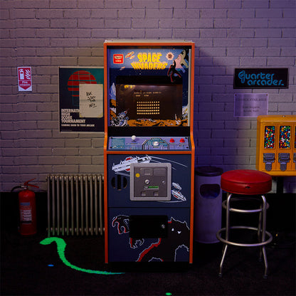 Space Invaders Quarter Scale Arcade Cabinet + Coin.