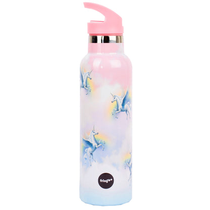 Gourde en acier inoxydable avec paille 600ml – licorne Sky