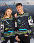 Kersttrui met X-Wing-thema en de Slag om Yavin