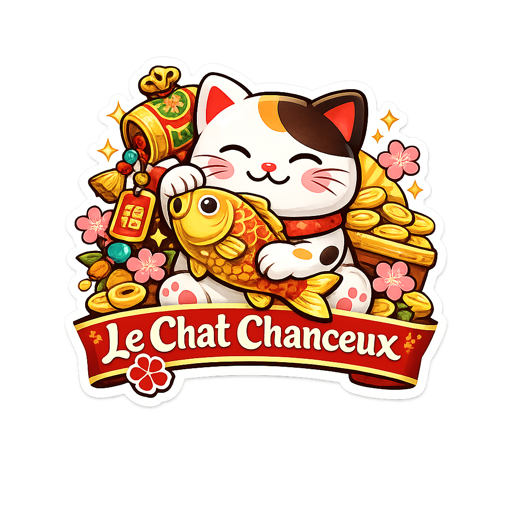 Maneki Neko Koi Fish Sticker – The Lucky Cat