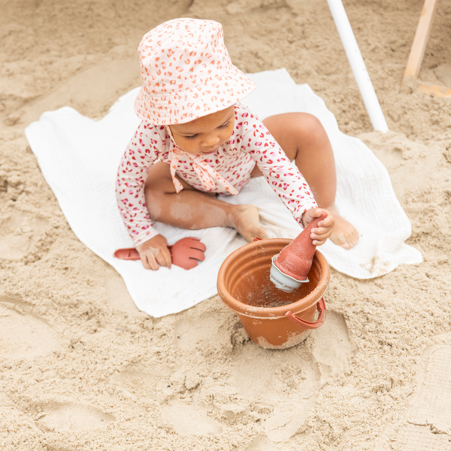 Sun Hat - Old Pink - Leopard