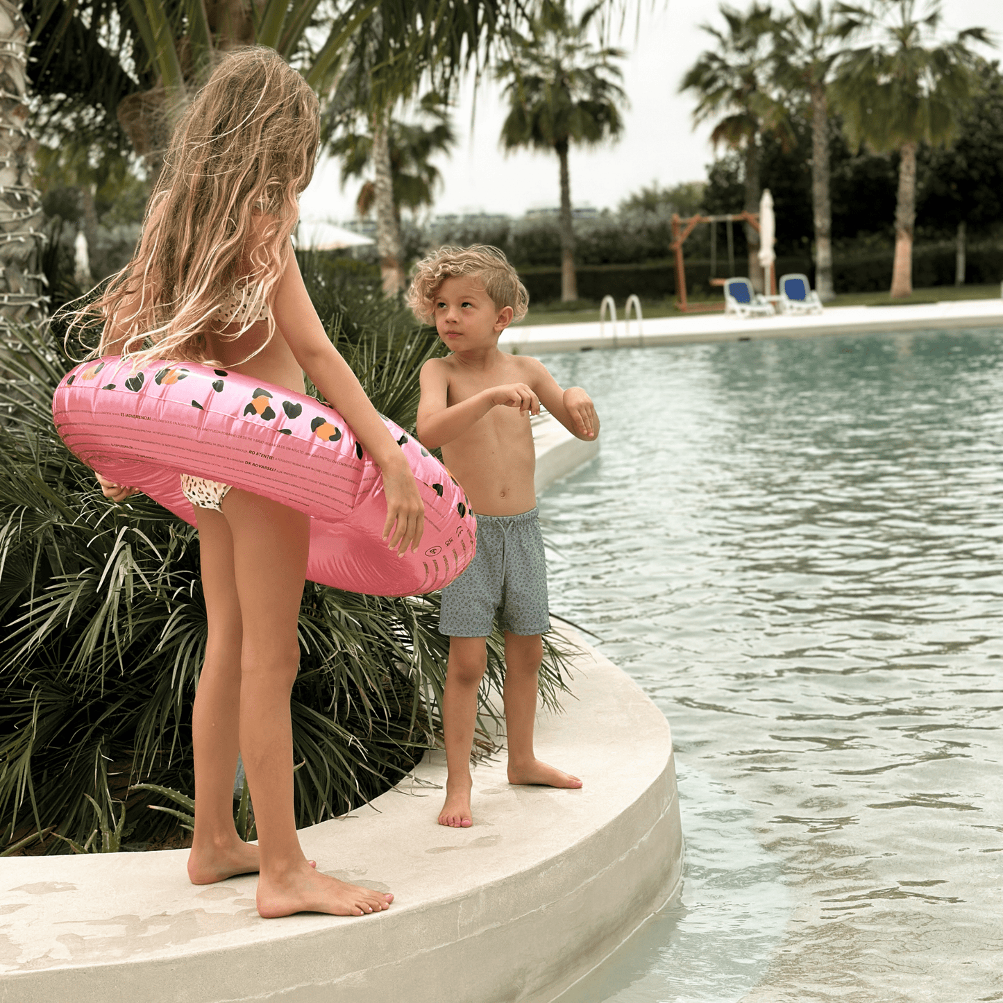 Swim Shorts - Green - Leopard