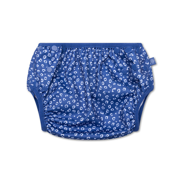 Couche de bain - Bleue - Léopard