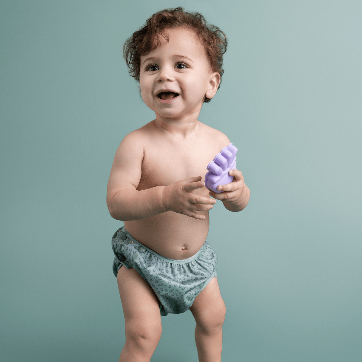 Couche de bain - Verte - Léopard