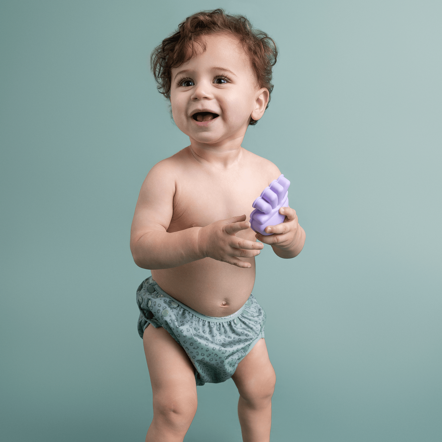 Couche de bain - Verte - Léopard
