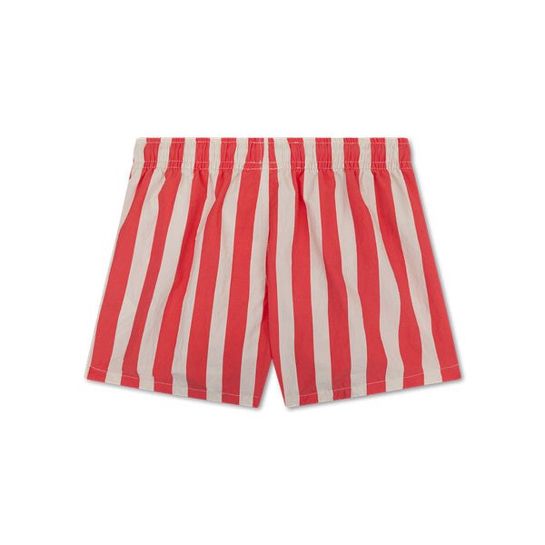 Swim Shorts - Beige/Red - Lobster Stripe - Adult