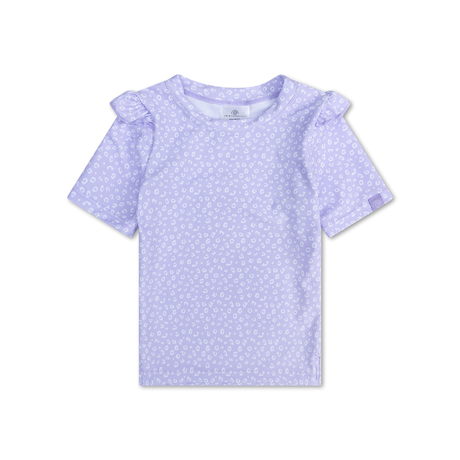 Swimming T-Shirt - Short Sleeve - Lilac - Leopard