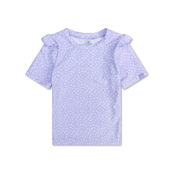 Swimming T-Shirt - Short Sleeve - Lilac - Leopard