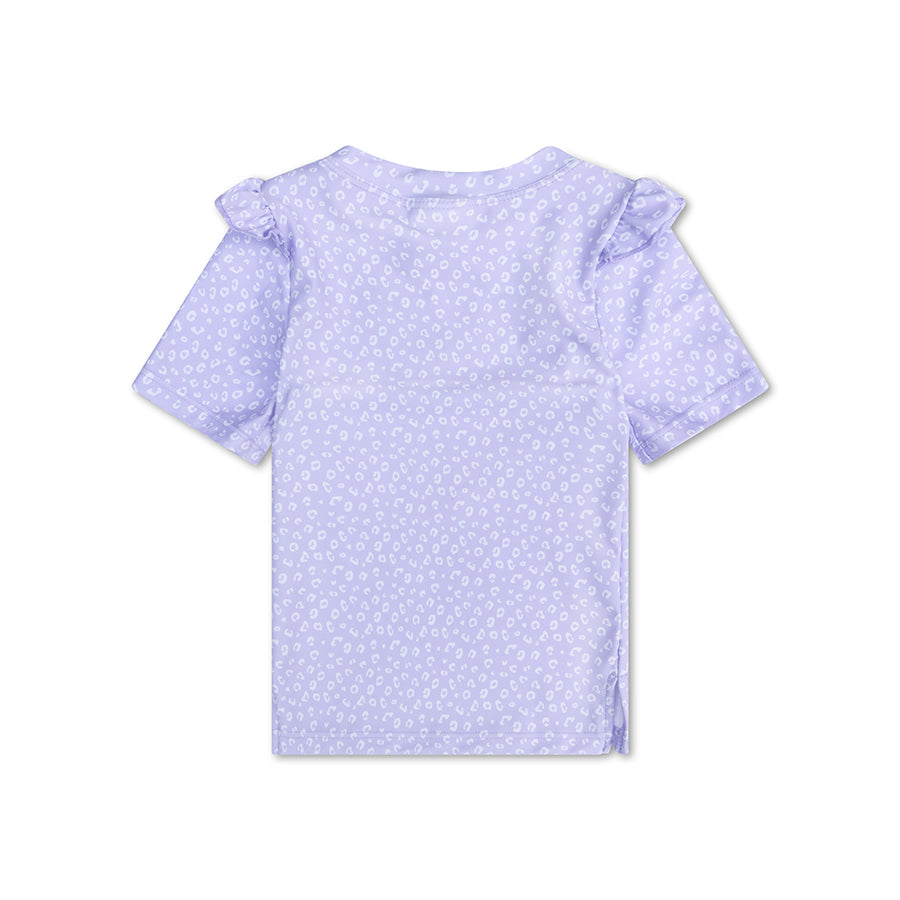 Swimming T-Shirt - Short Sleeve - Lilac - Leopard