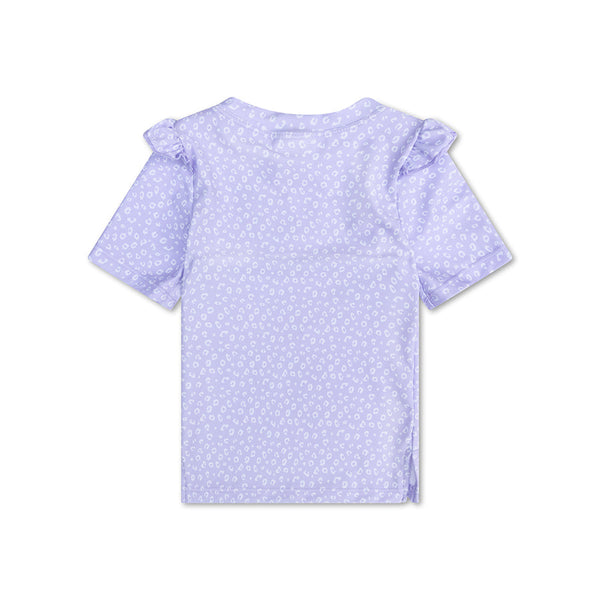 Swimming T-Shirt - Short Sleeve - Lilac - Leopard