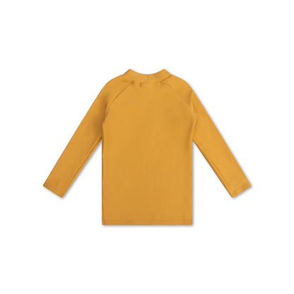 Maillot de Bain T-Shirt - Manches Longues - Jaune - Tons Purs