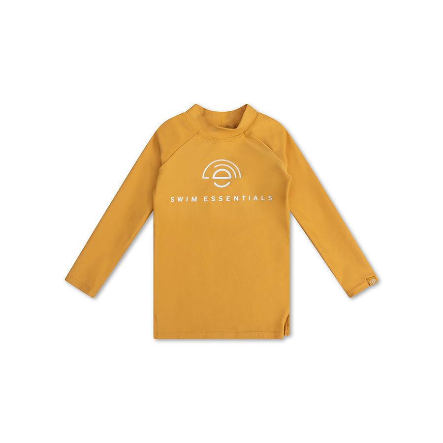 Maillot de Bain T-Shirt - Manches Longues - Jaune - Tons Purs