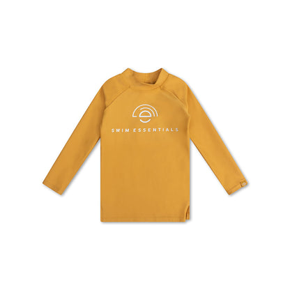 Maillot de Bain T-Shirt - Manches Longues - Jaune - Tons Purs