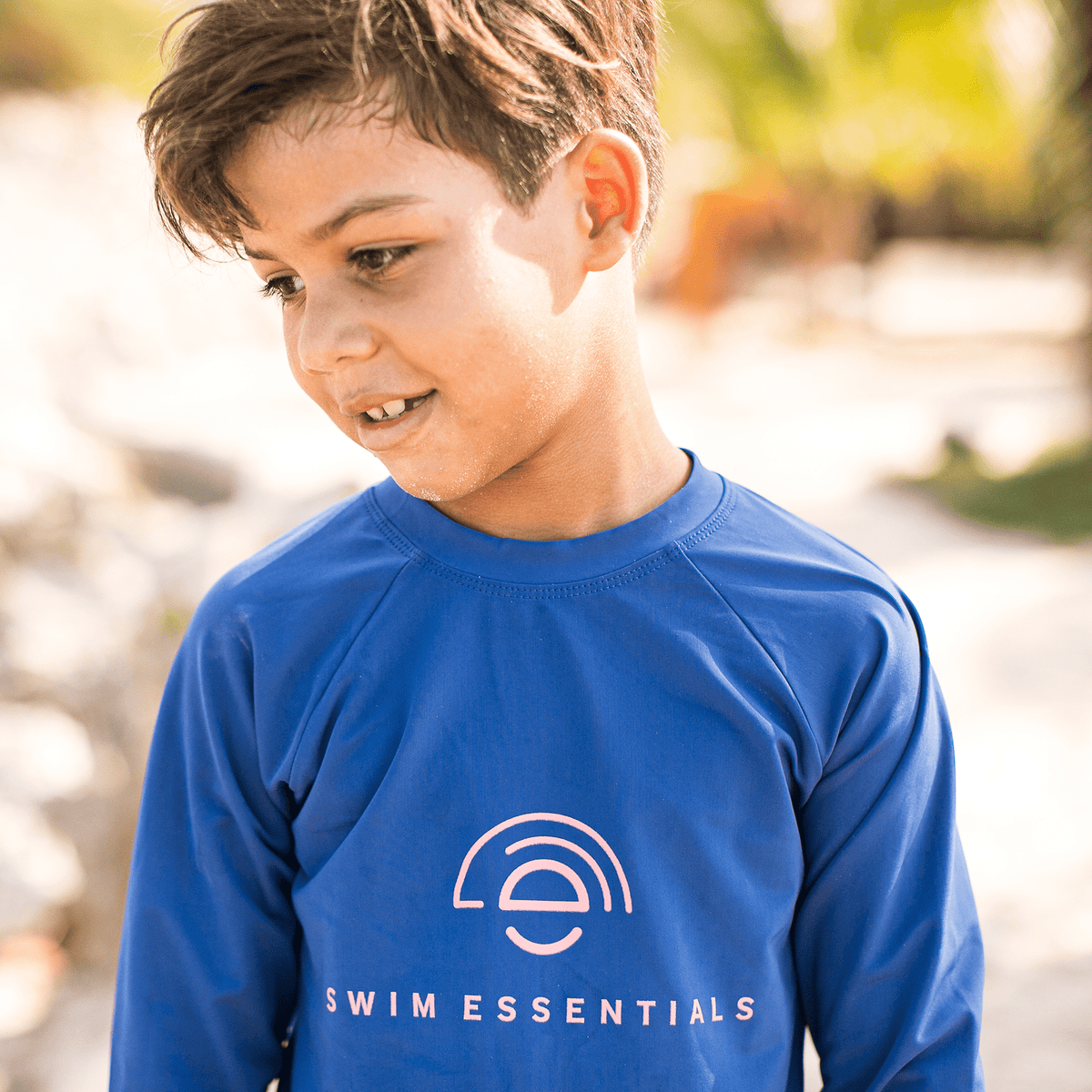 Swimming T-Shirt - Long Sleeve - Dark Blue - Solid Colour