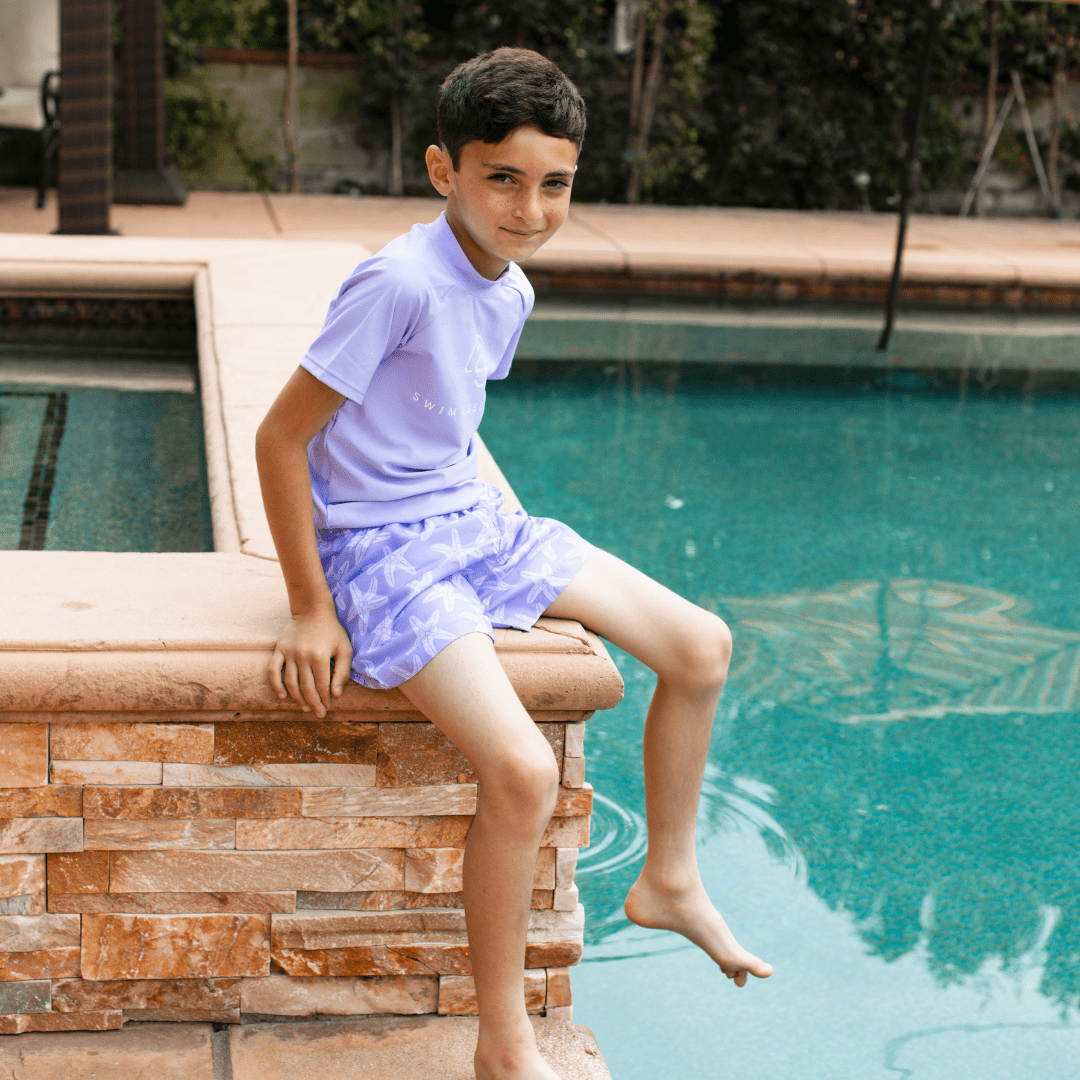 Swimming T-Shirt - Short Sleeve - Lilac - Pure Tones