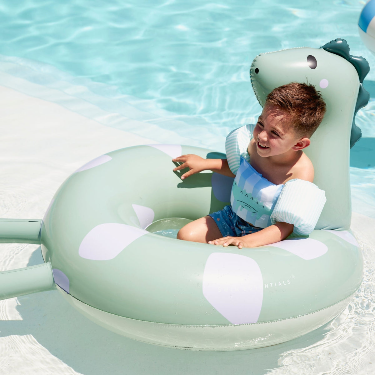 Swim Ring Animal - Green - Dino - Ø 95 cm