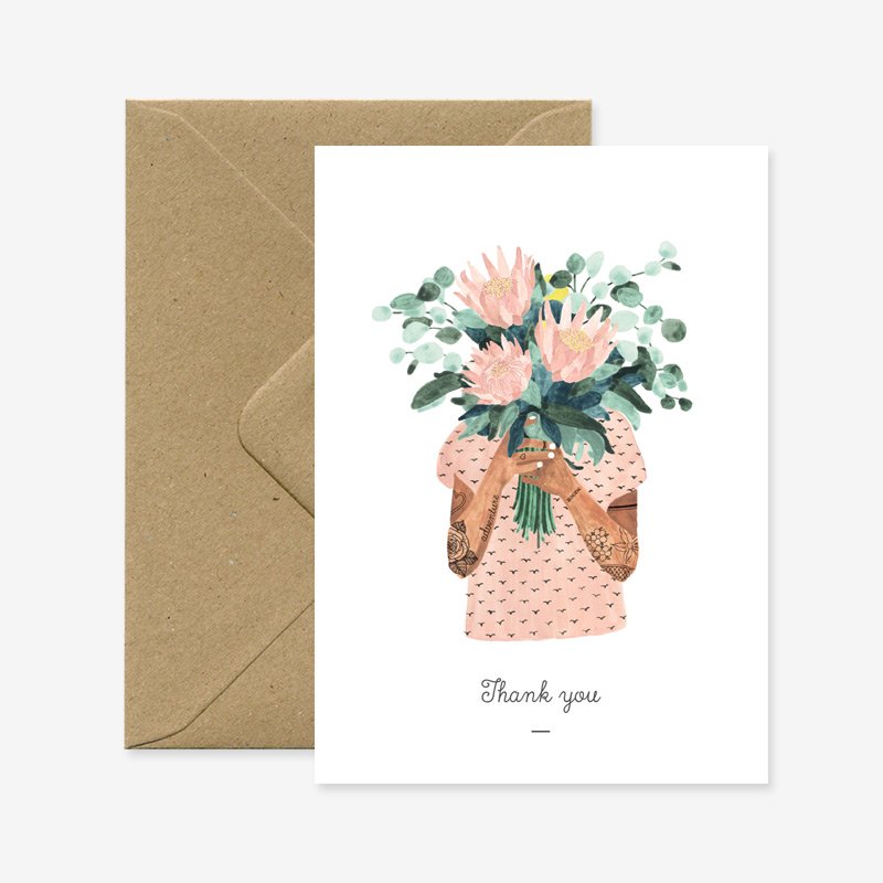 Tattoo girl - Carte de voeux