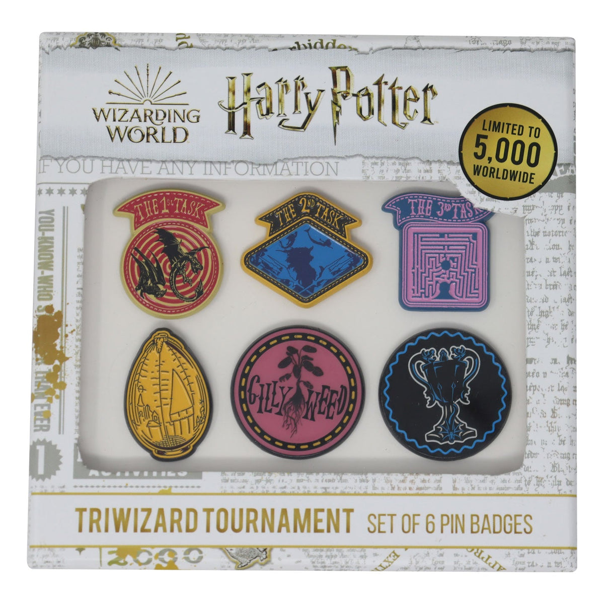 Set of 6 Harry Potter Pins - Triwizard Tournament