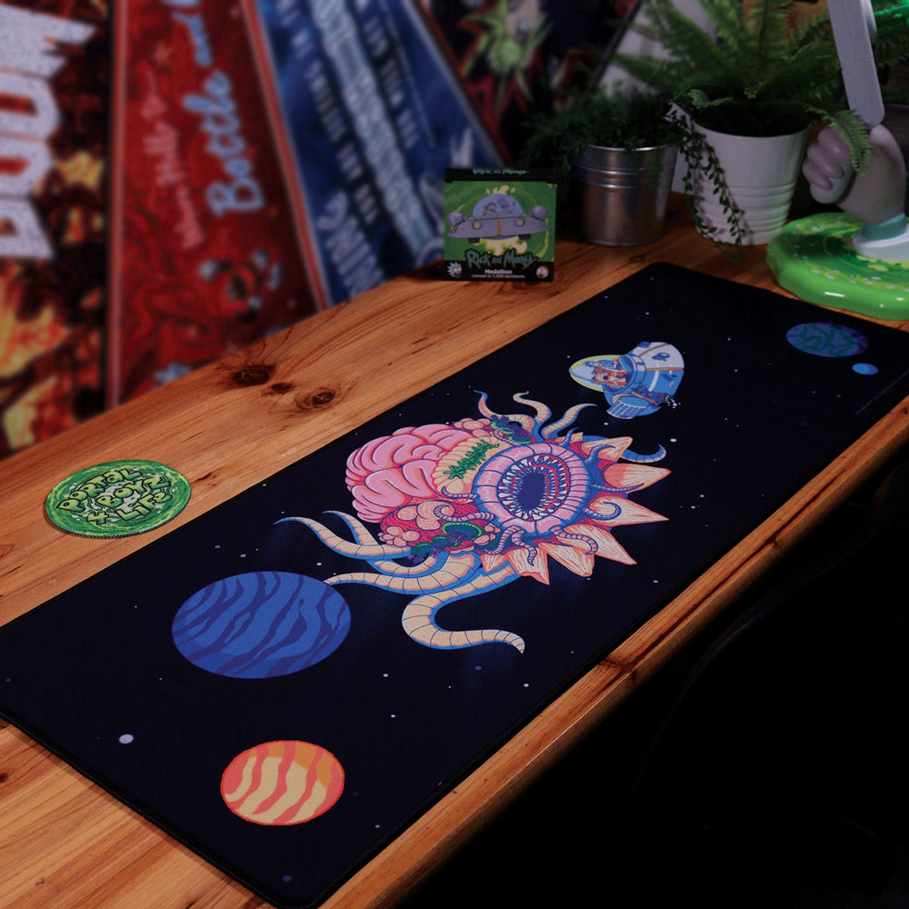 Desk pad XL & set de sous-verres Rick and Morty