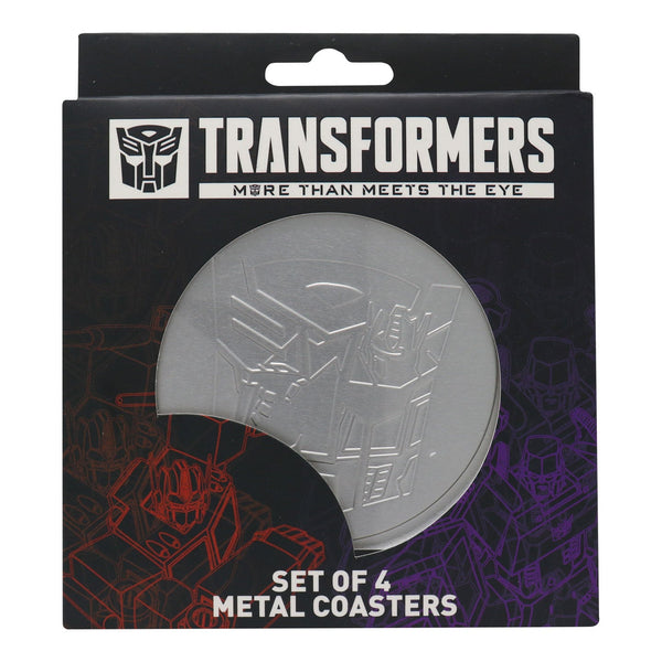 Set de 4 sous-verres métal embossés Transformers