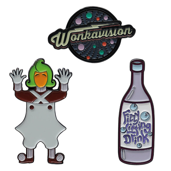 Set de 3 pin's Willy Wonka