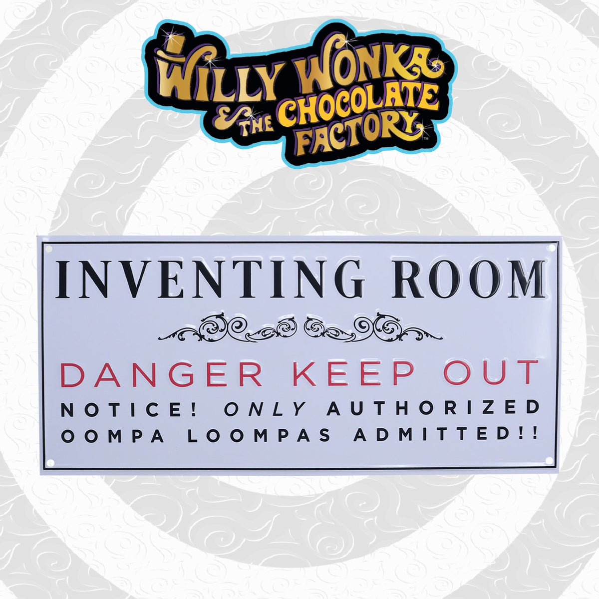 Willy Wonka Metal Sign - Inventing Room