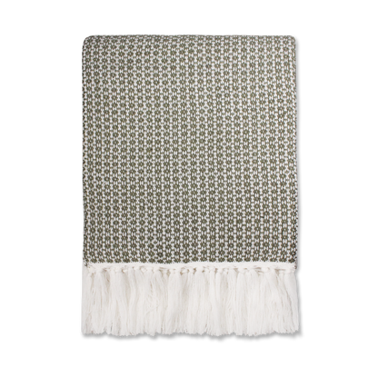 Plaid Ayla vert mousse - 125 x 150 cm
