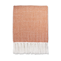 Plaid Ayla orange argile - 125 x 150 cm