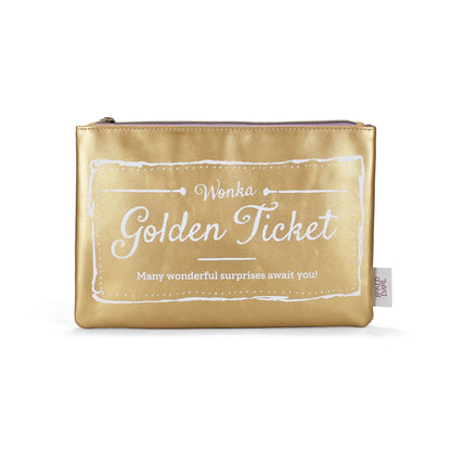 Roald Dahl (Charlie) PU Pouch Gold Tkt. – 16 cm x 24 cm