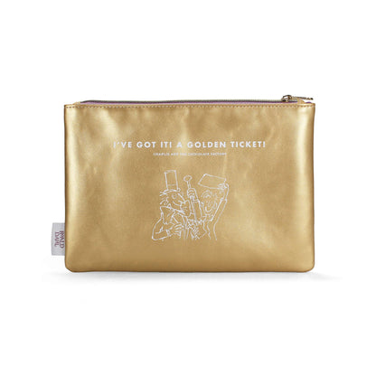 Roald Dahl (Charlie) PU Pouch Gold Tkt. – 16 cm x 24 cm