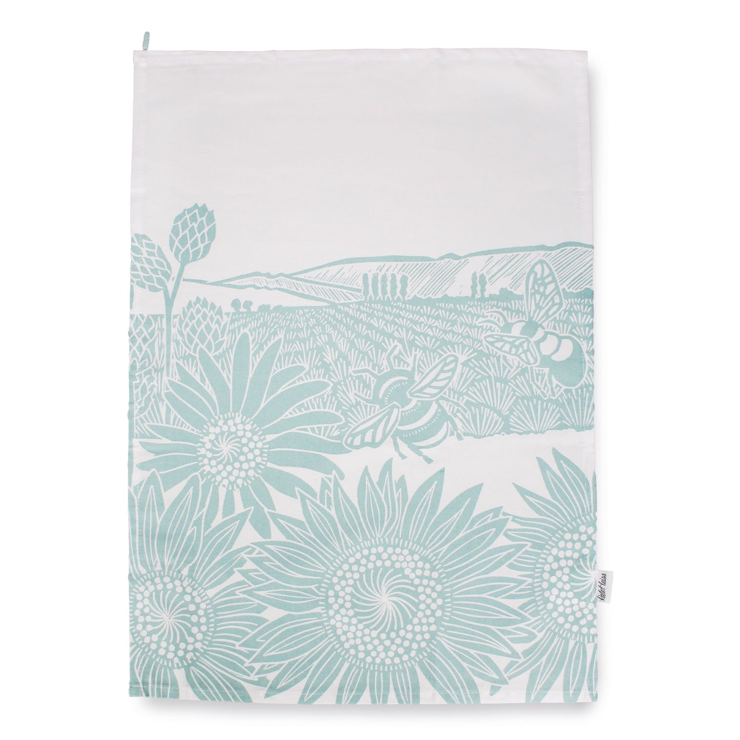 Tea towel Kate Heiss Powder blue