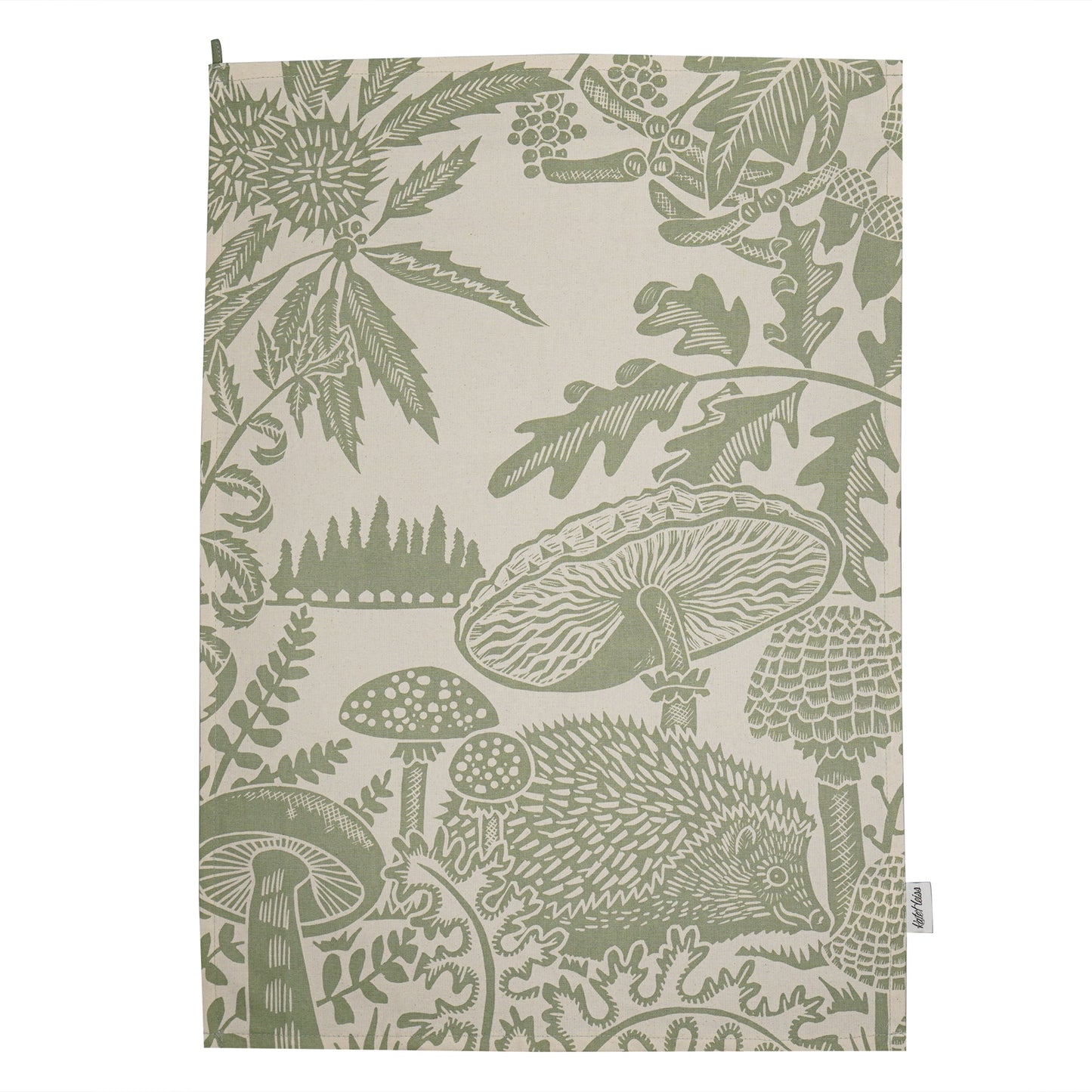 Kate Heiss Woodland Green Tea Towel