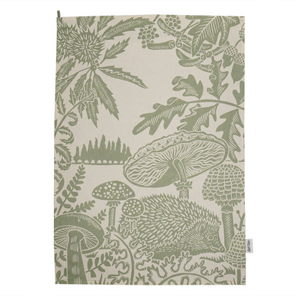 Kate Heiss Woodland Green Tea Towel