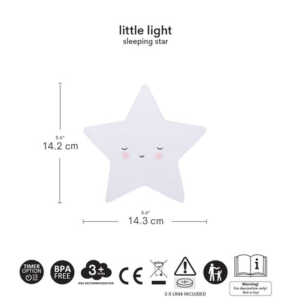 Petite veilleuse Étoile endormie – vue 5 – A Little Lovely Company