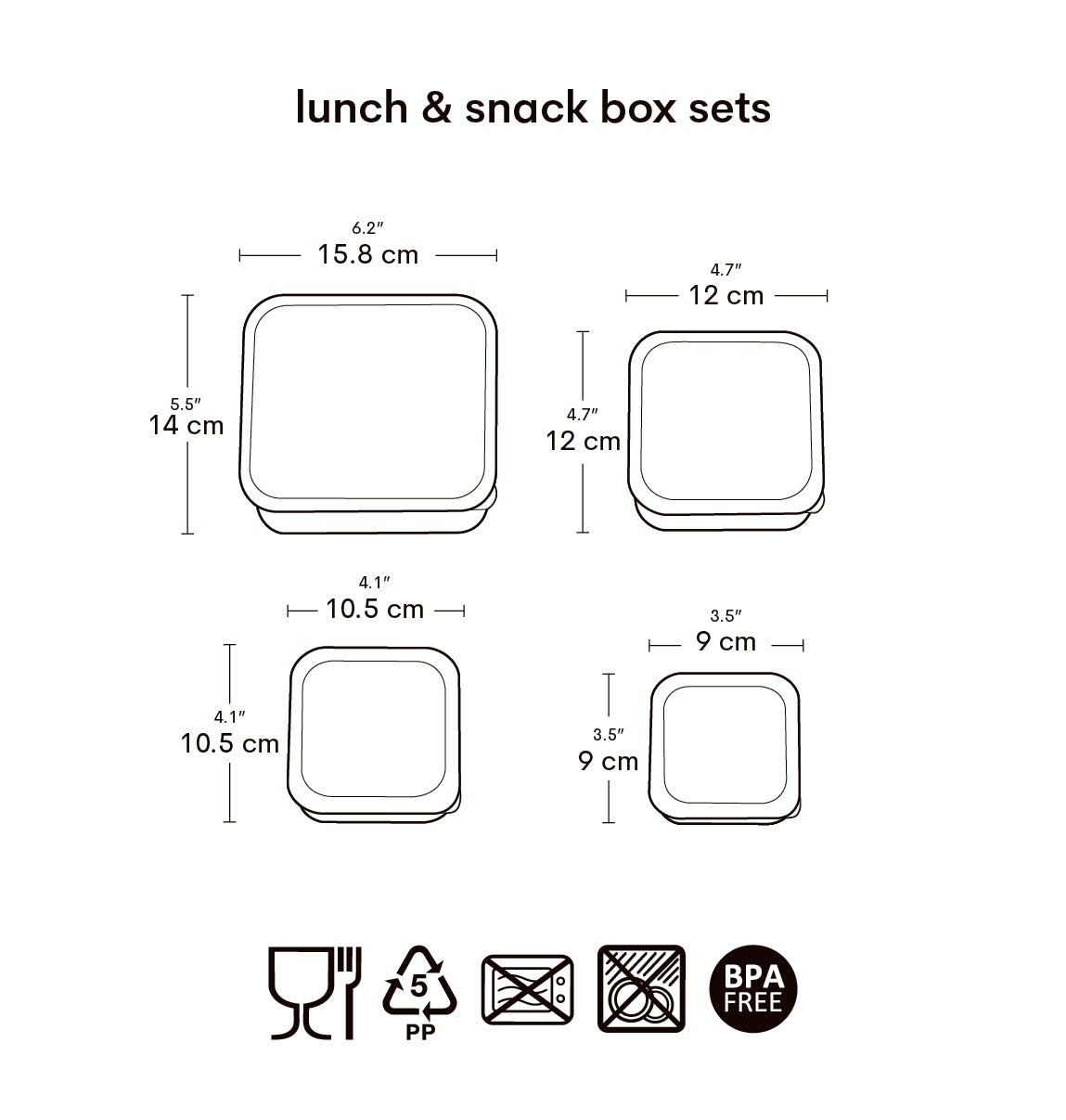 Lot de 4 boîtes repas et goûter - Dinosaures – vue 6 – A Little Lovely Company