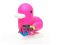 Fluorescerende roze eend spaarpot