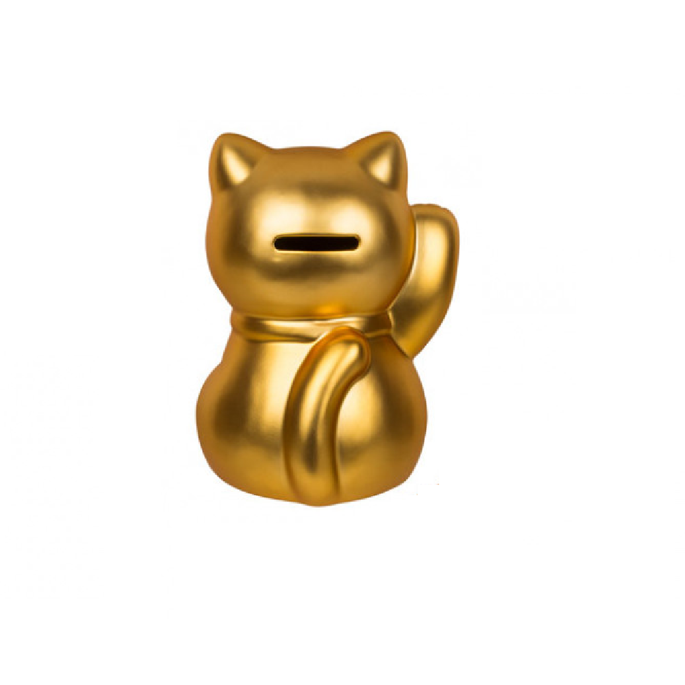 Goldene Glückskatzen-Spardose