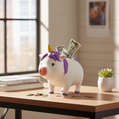 White Unicorn Pig