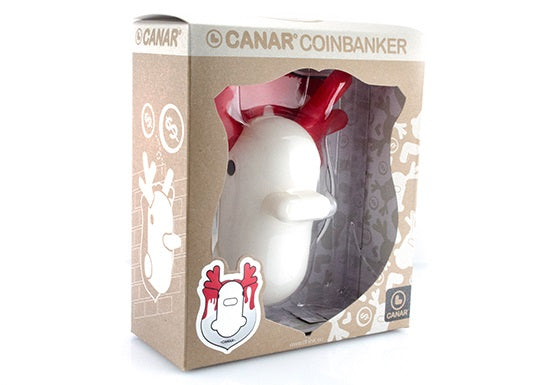 Enten-Wandspardose Blanc et Rouge