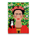 Theedoek Frida Kahlo en haar kat 