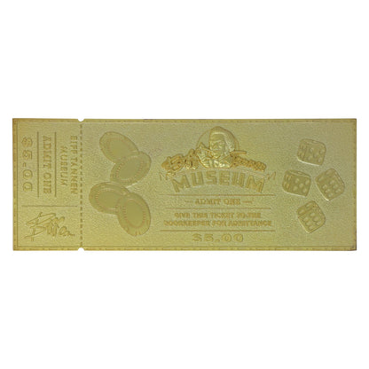 Objet collector Retour vers le Futur - 24K Gold Plated Biff Tannen Museum Entrance Ticket